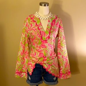 Vintage Lilly Pulitzer Angel Fish Print Tunic